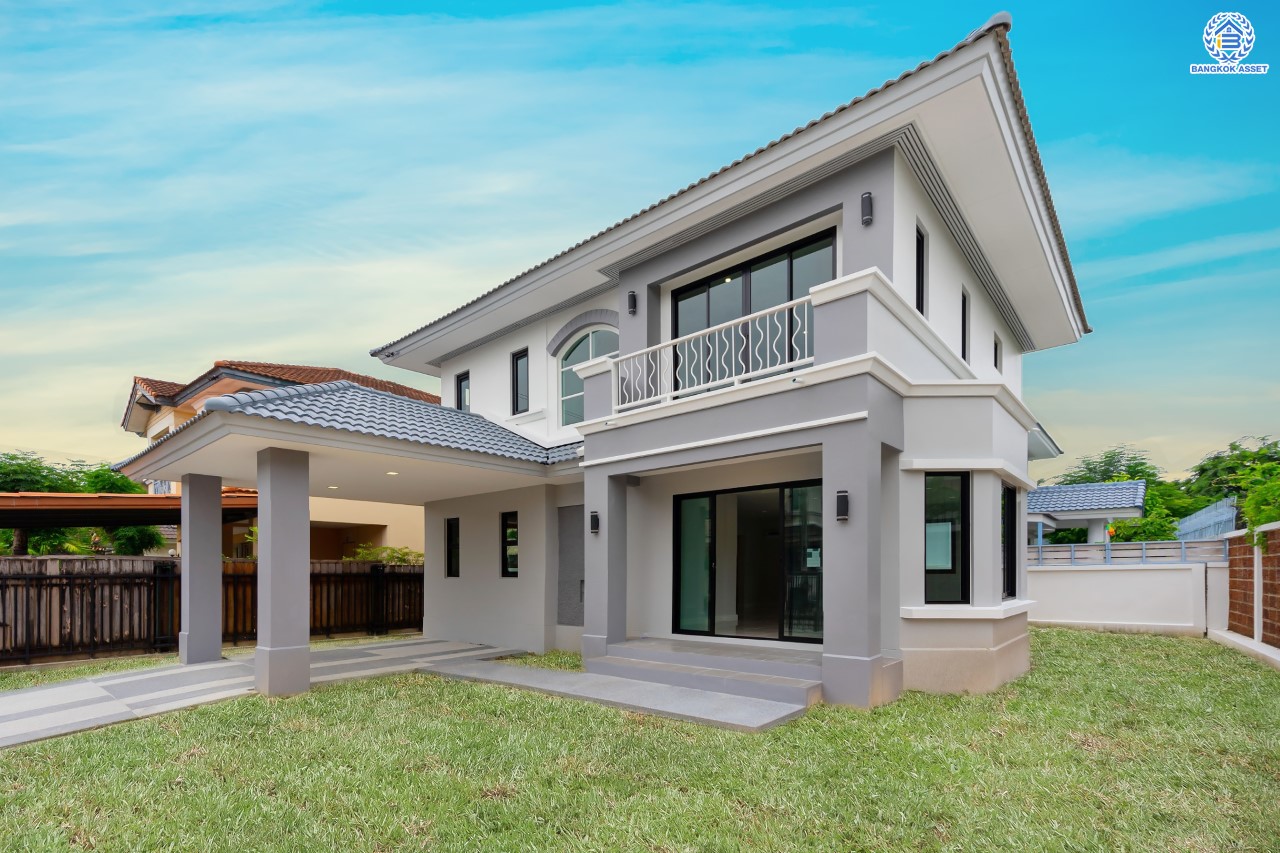 บ้านมือสองตกแต่งใหม่ ม.ชัยพฤกษ์ บางบัวทอง บ้านเดี่ยวหลังมุม แบรนด์ LH เนื้อที่ 72.5 ตร.ว. ฟังก์ชัน 3 ห้องนอน 3 ห้องน้ำ 1 ห้องอเนกประสงค์ จอดรถได้ 1 คัน พร้อม Facilities ครบครัน บนทำเลเดินทางสะดวก ติดถนนบางกรวย-ไทรน้อย ใกล้เซ็นทรัลเวสต์เกต และรถไฟฟ้าสายสีม่วง "สถานีบางพลู"